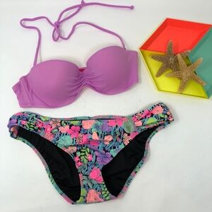 Victoria's Secret The Flirt Bandeau Purple Bikini